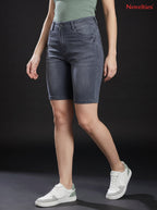Washed Denim Bermuda Short*