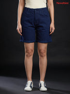 Navy Blue Denim Shorts