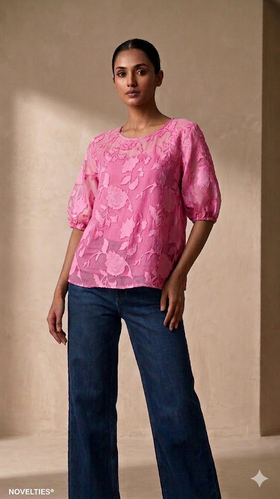 Butter Yellow Braso Floral Puff Sleeve Top