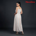 Pastel Stripe Strappy Maxi Dress