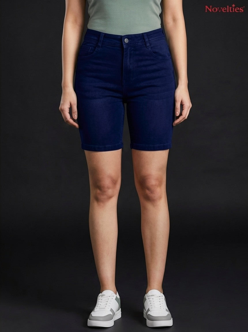 Washed Denim Bermuda Short*