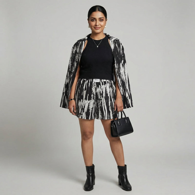 Monochrome Brushstroke Co-ord Set