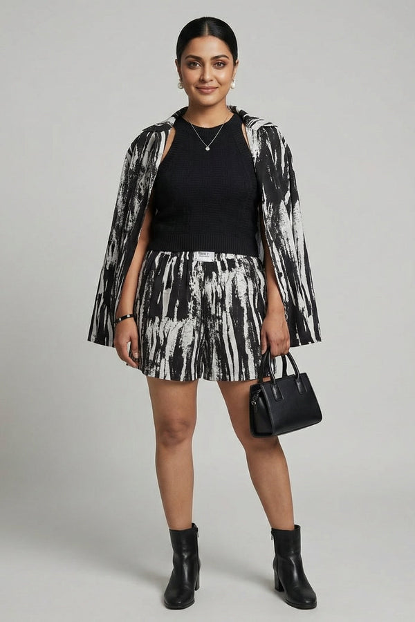 Monochrome Brushstroke Co-ord Set
