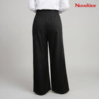 Scarf-Tie Wide Leg Trousers