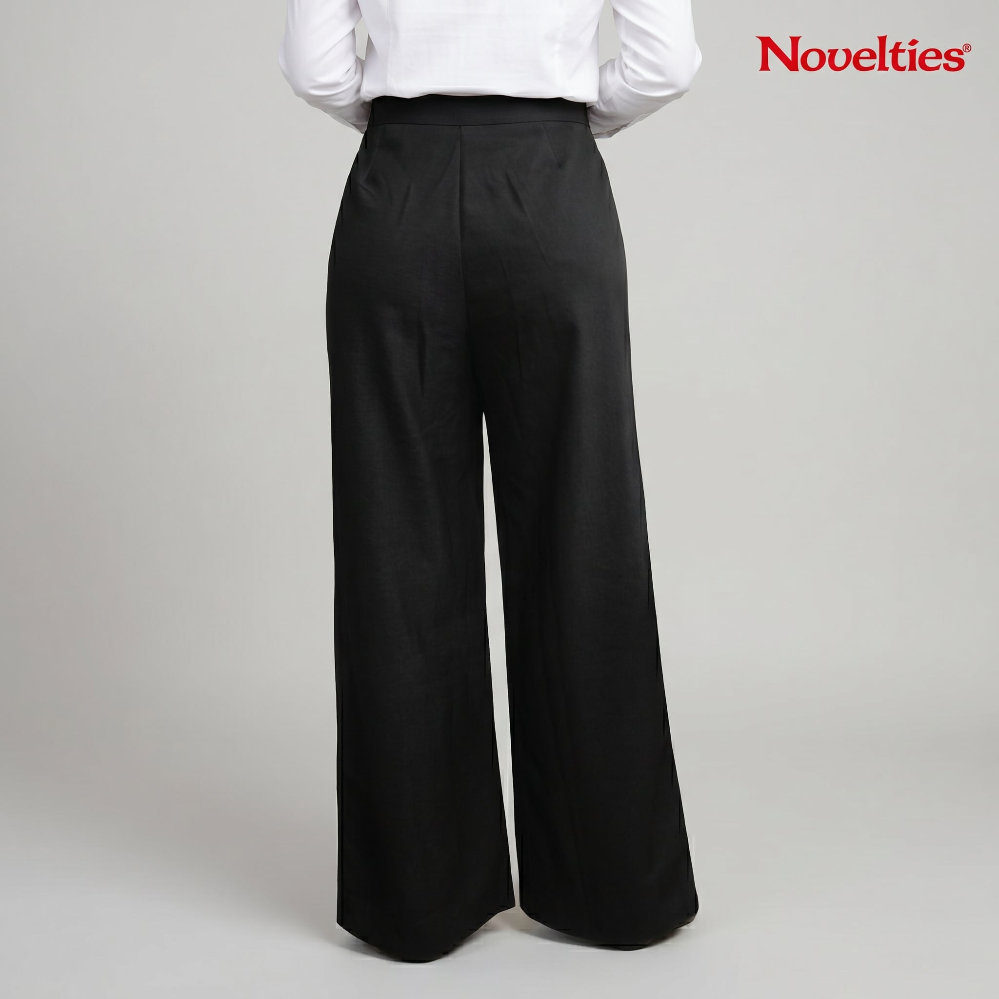 Scarf-Tie Wide Leg Trousers