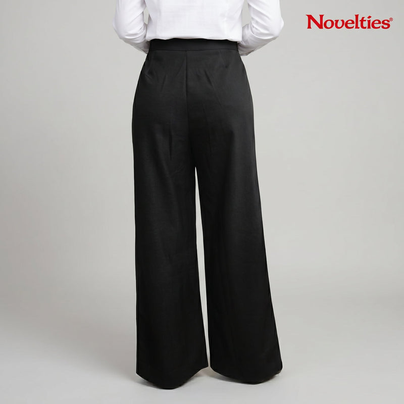 Scarf-Tie Wide Leg Trousers