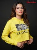 Classica Vintage Photo Print Crop Hoodie