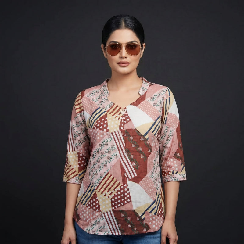 Patchwork Medley Printed Top