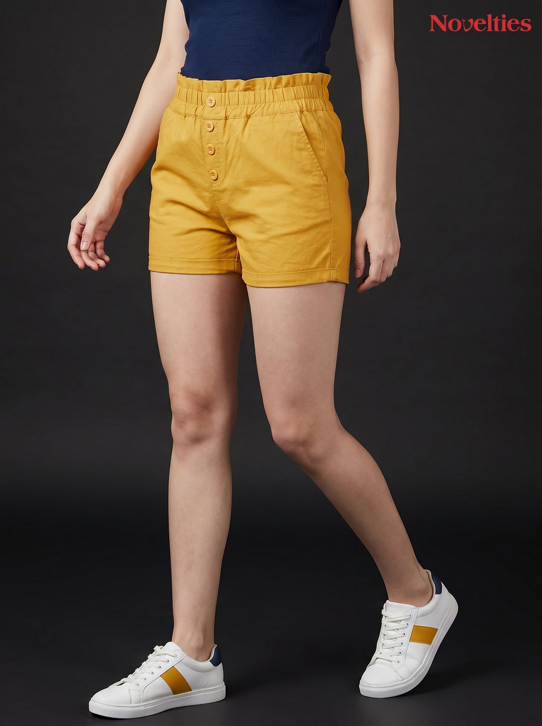 Mustard Yellow Paperbag Shorts