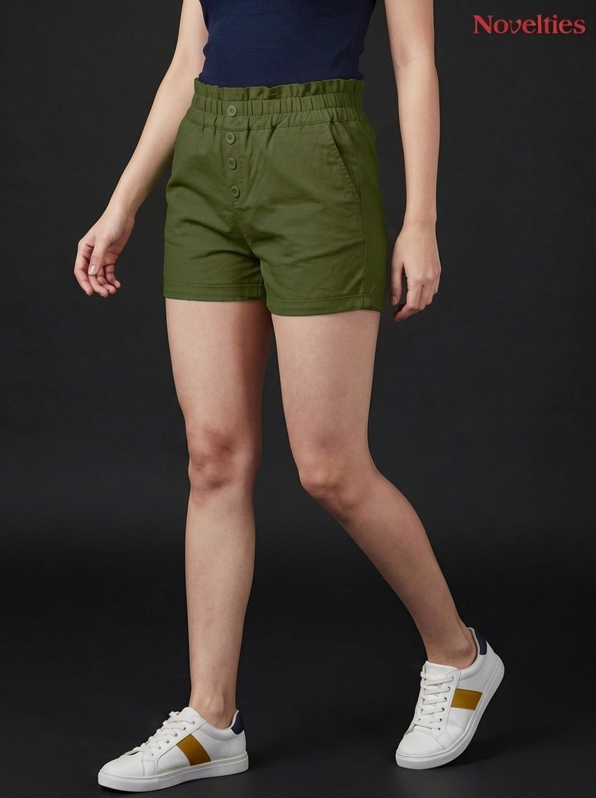 Mustard Yellow Paperbag Shorts