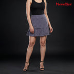 Polka Dot Knitted Ruffle Mini Skirt