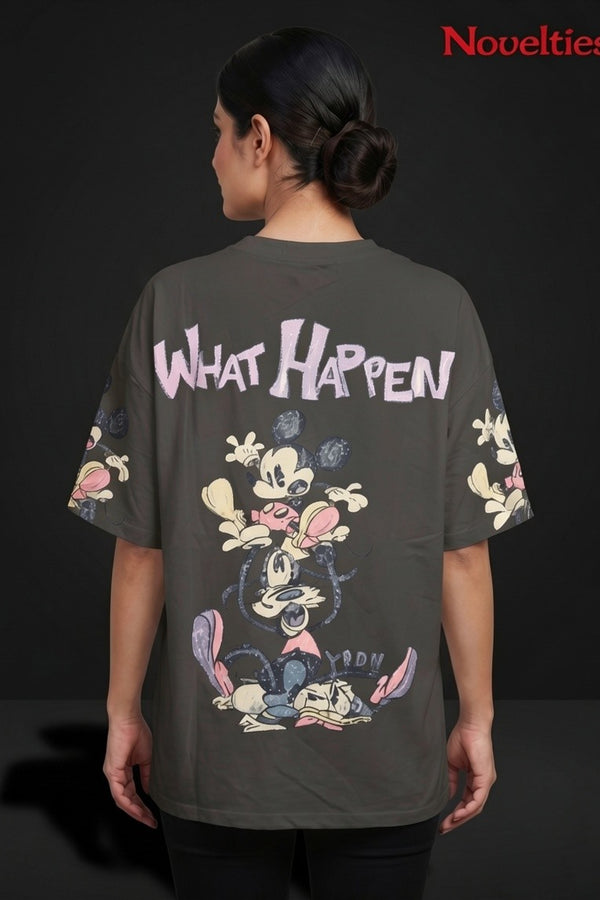 What Happens Disney All-Over Print Oversized T-Shirt
