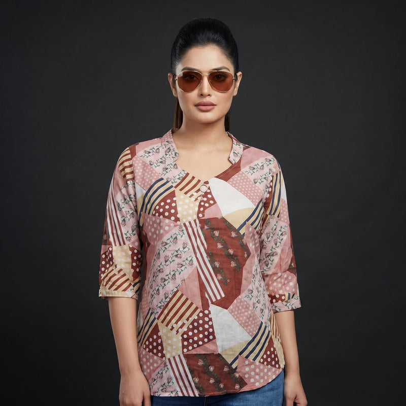 Patchwork Medley Printed Top