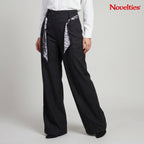 Scarf-Tie Wide Leg Trousers