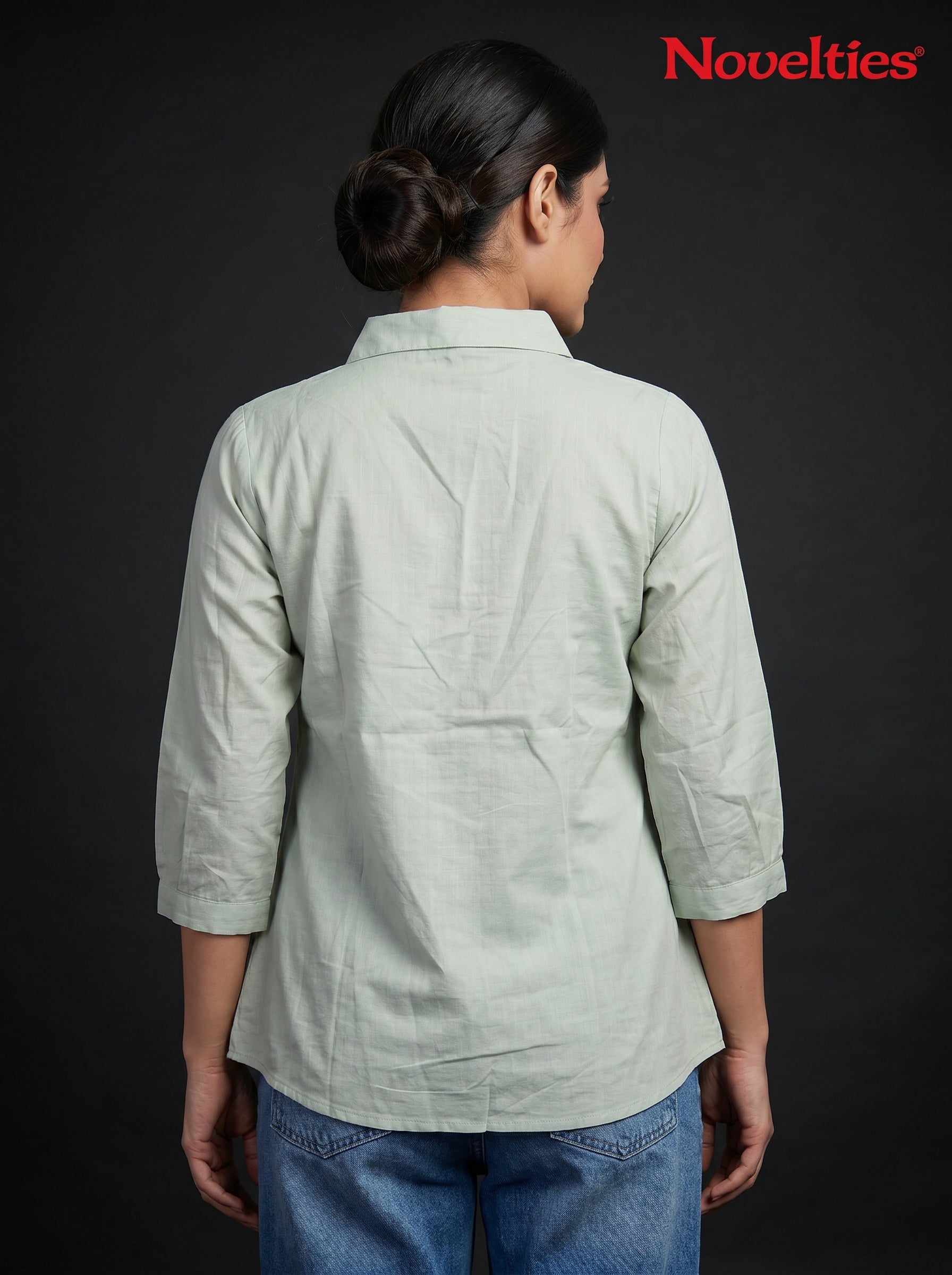Botanical Embroidered Collar Top