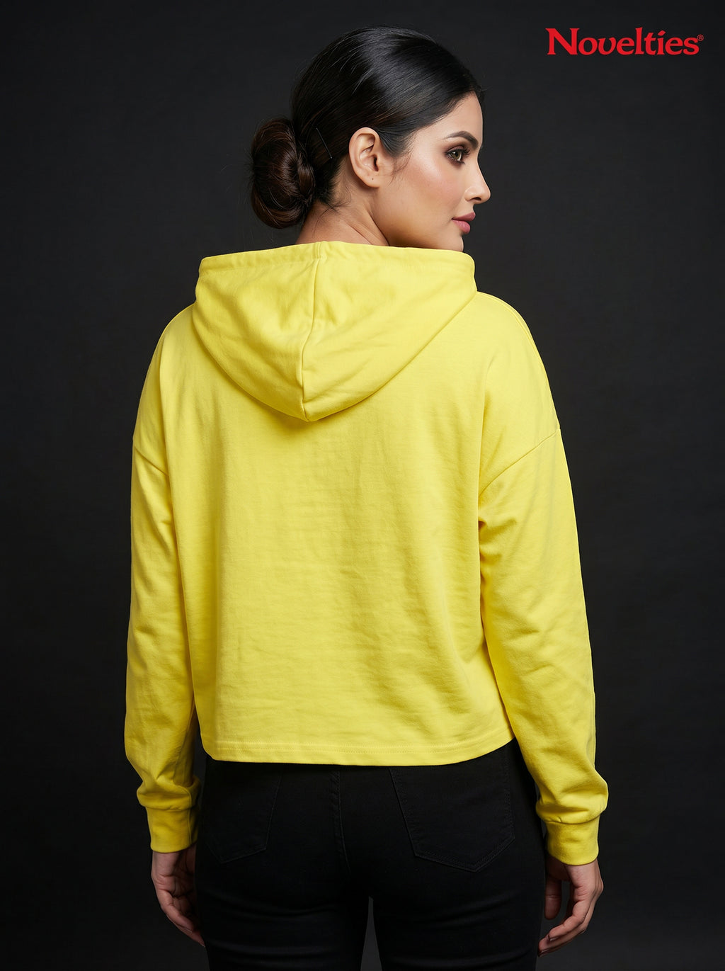 Classica Vintage Photo Print Crop Hoodie
