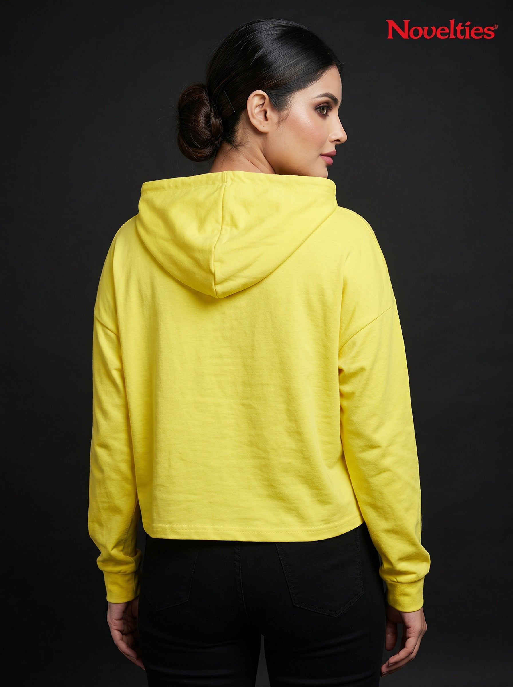 Classica Vintage Photo Print Crop Hoodie