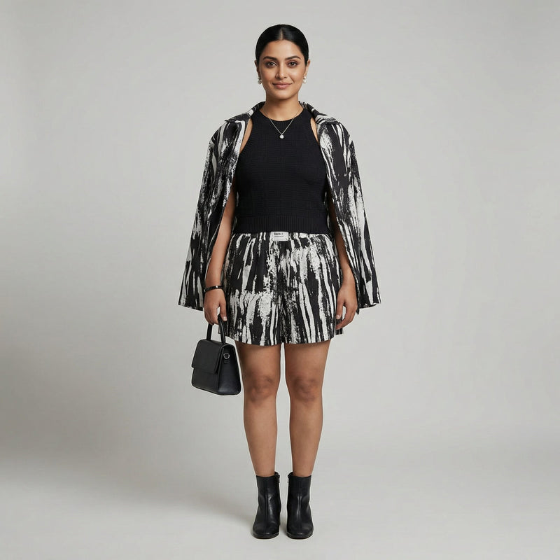 Monochrome Brushstroke Co-ord Set