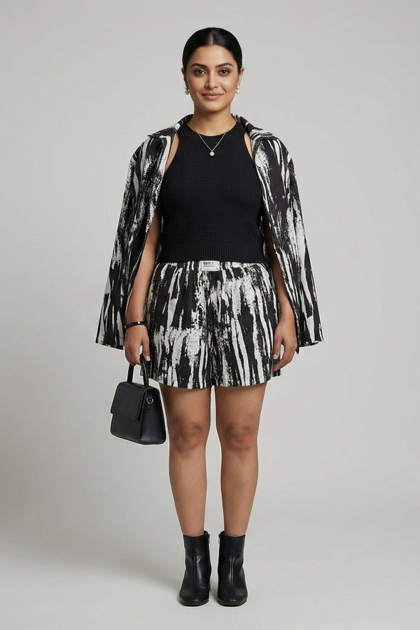 Monochrome Brushstroke Co-ord Set