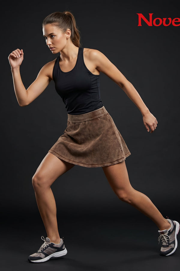Knitted Flare Mini Skirt