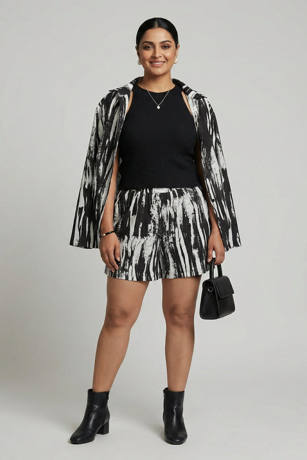 Monochrome Brushstroke Co-ord Set