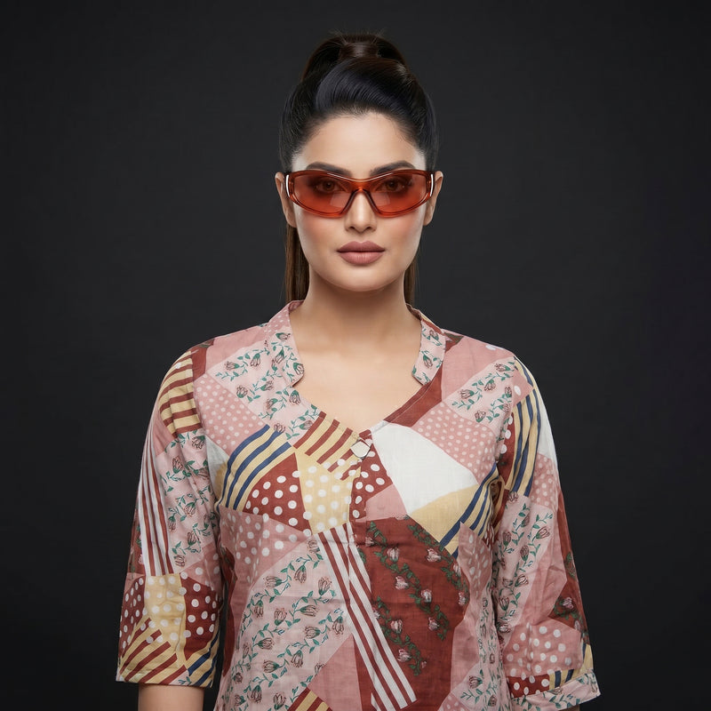 Patchwork Medley Printed Top