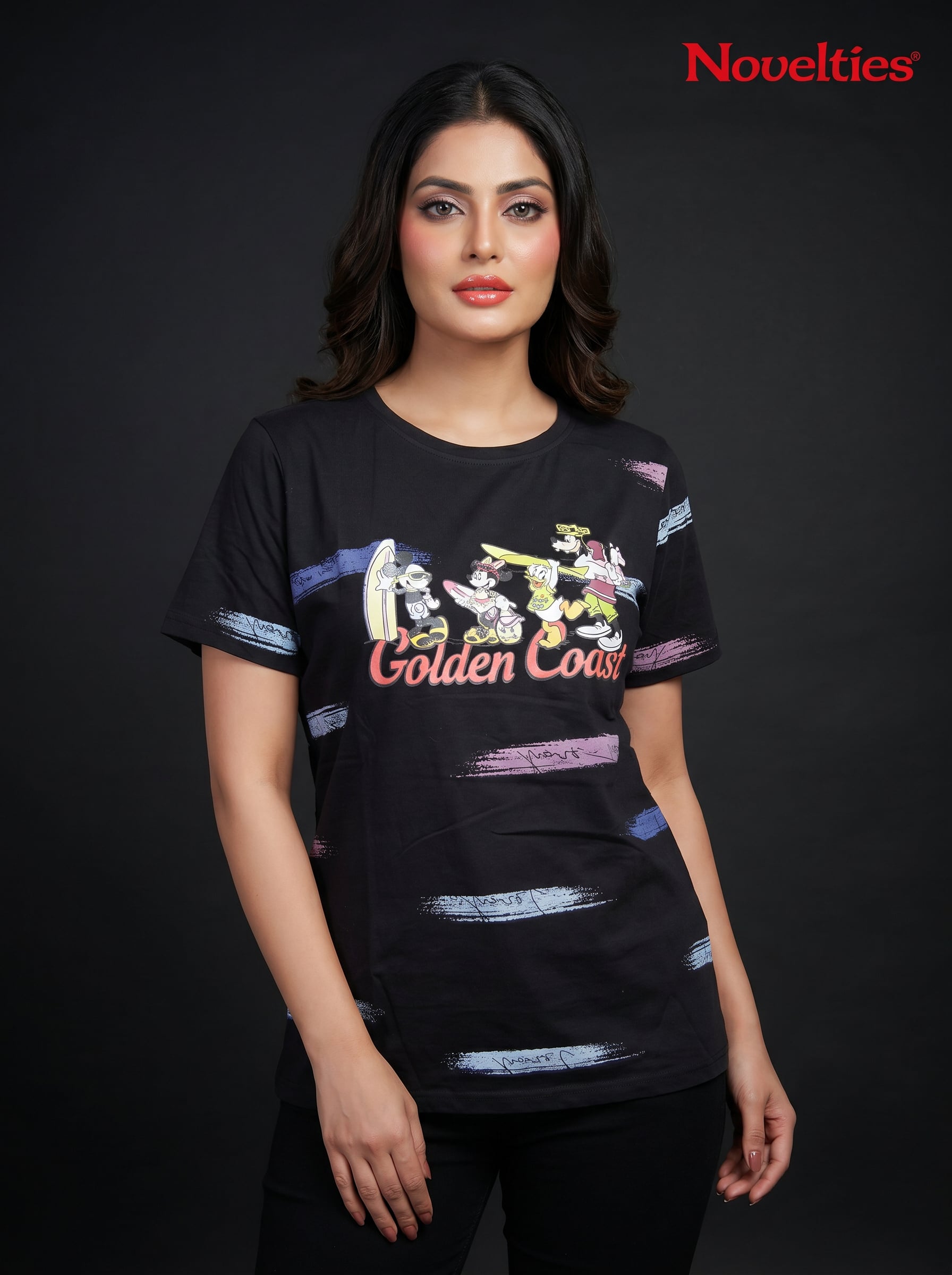 Golden Coast Disney Surf Graphic Oversized T-Shirt