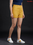 Mustard Yellow Paperbag Shorts