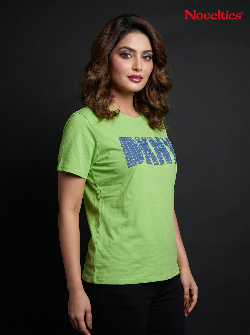 DKNY Graphic Appliqué Round Neck Cotton T-Shirt