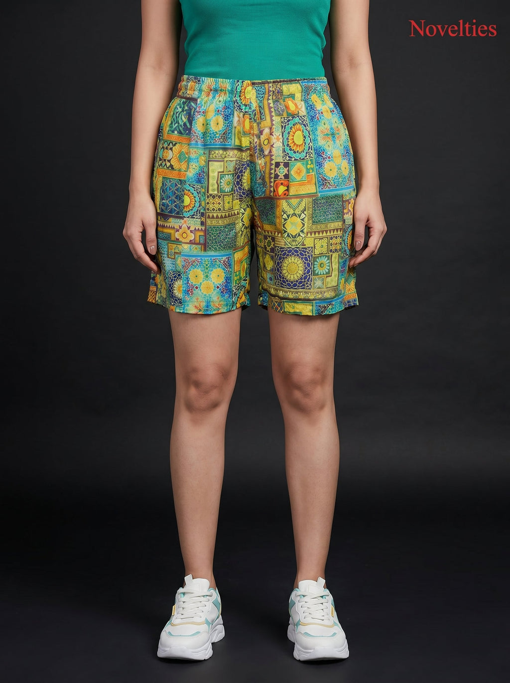 Multicolour Mosaic Print Shorts