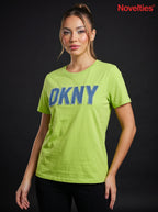 DKNY Graphic Appliqué Round Neck Cotton T-Shirt