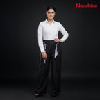 Scarf-Tie Wide Leg Trousers