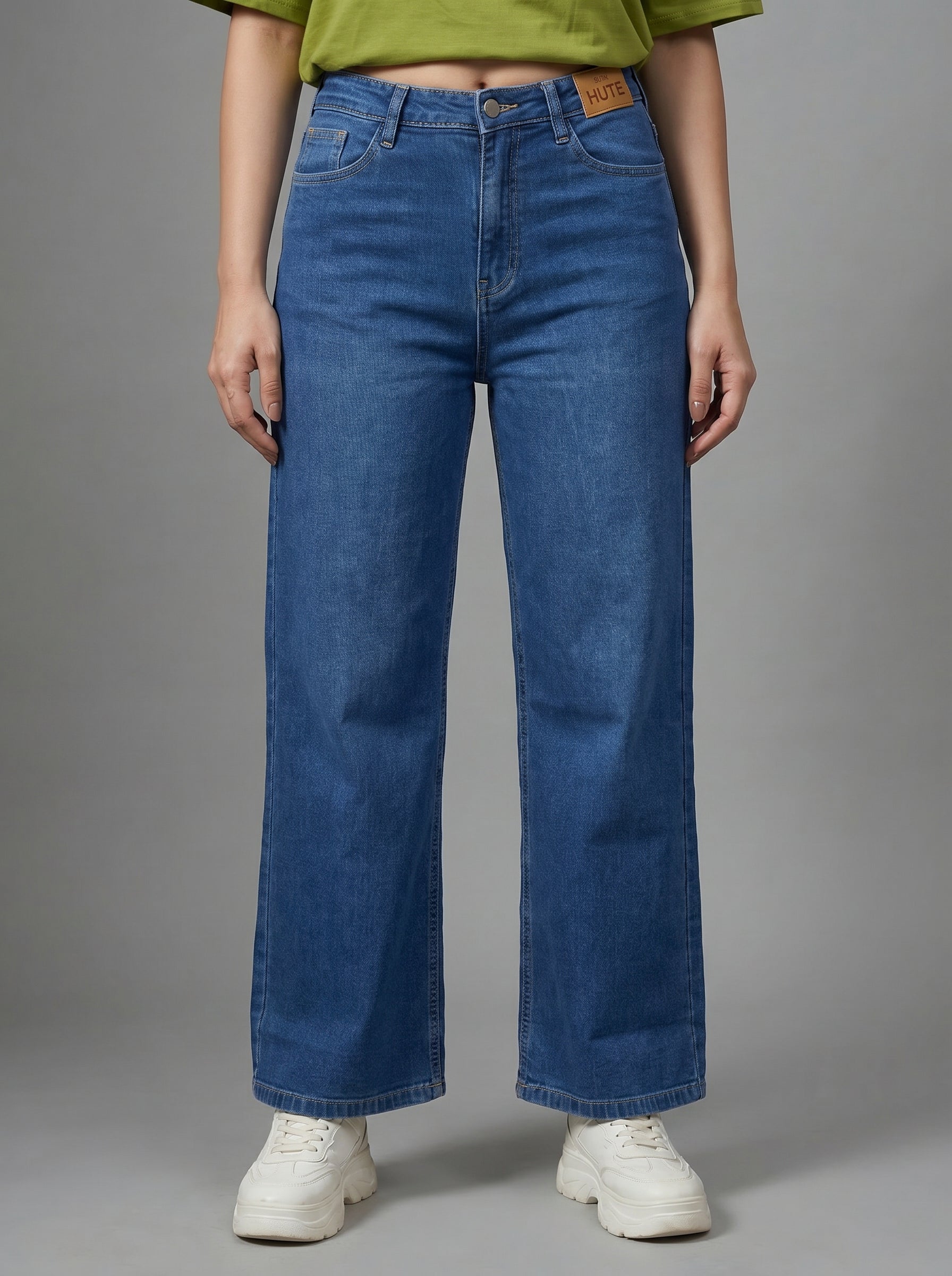 Wide Leg Jeans - DX Blue | Mute