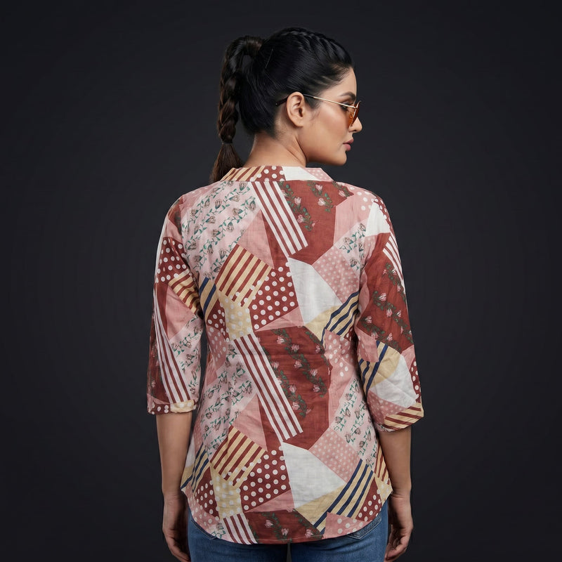 Patchwork Medley Printed Top