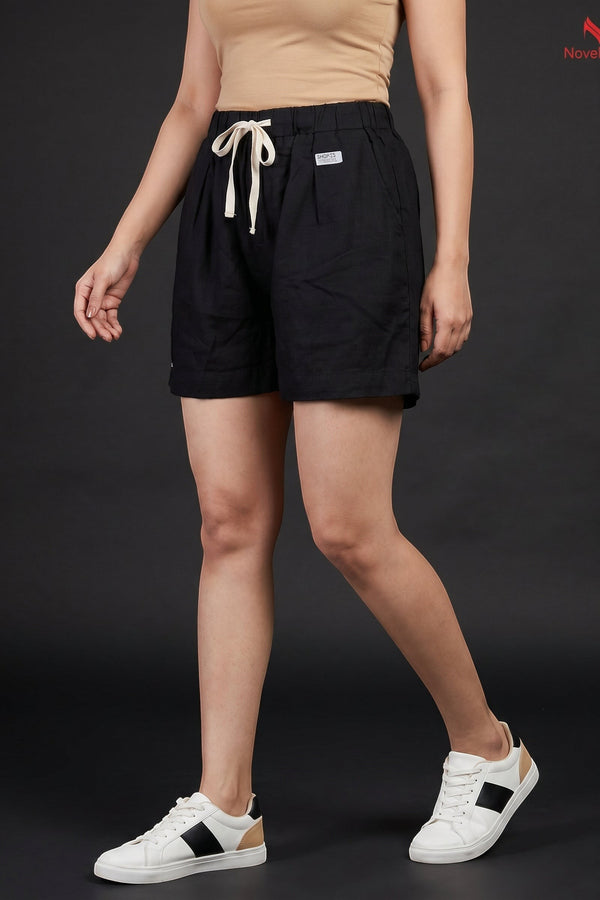 Casual Elastic Waist Drawstring Shorts