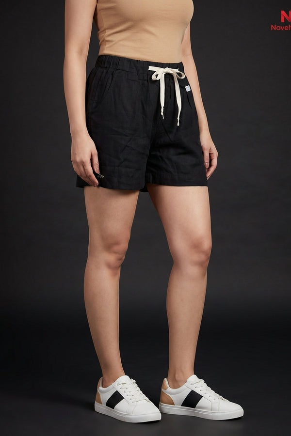 Casual Elastic Waist Drawstring Shorts