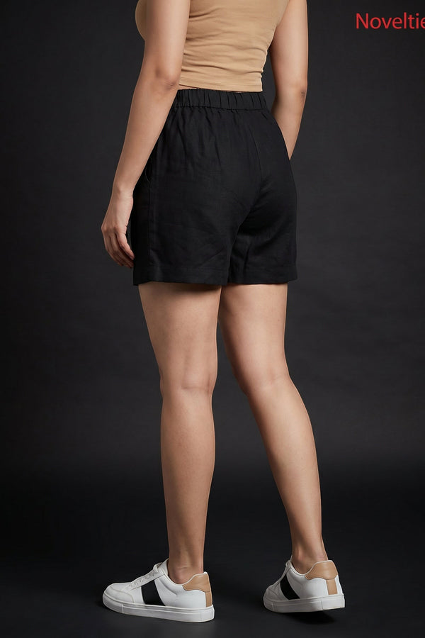 Casual Elastic Waist Drawstring Shorts