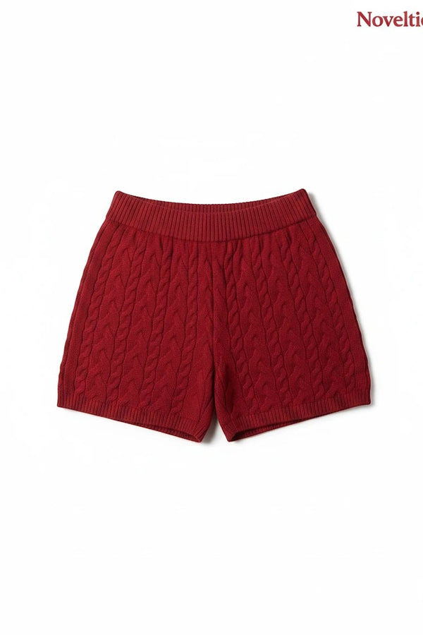 Novelties® Cable Knit Casual Shorts