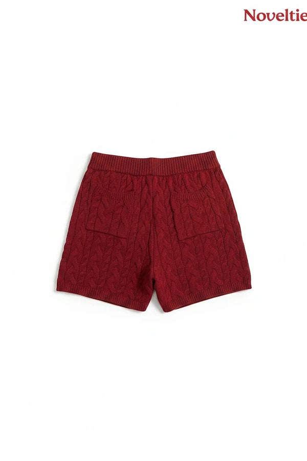 Novelties® Cable Knit Casual Shorts