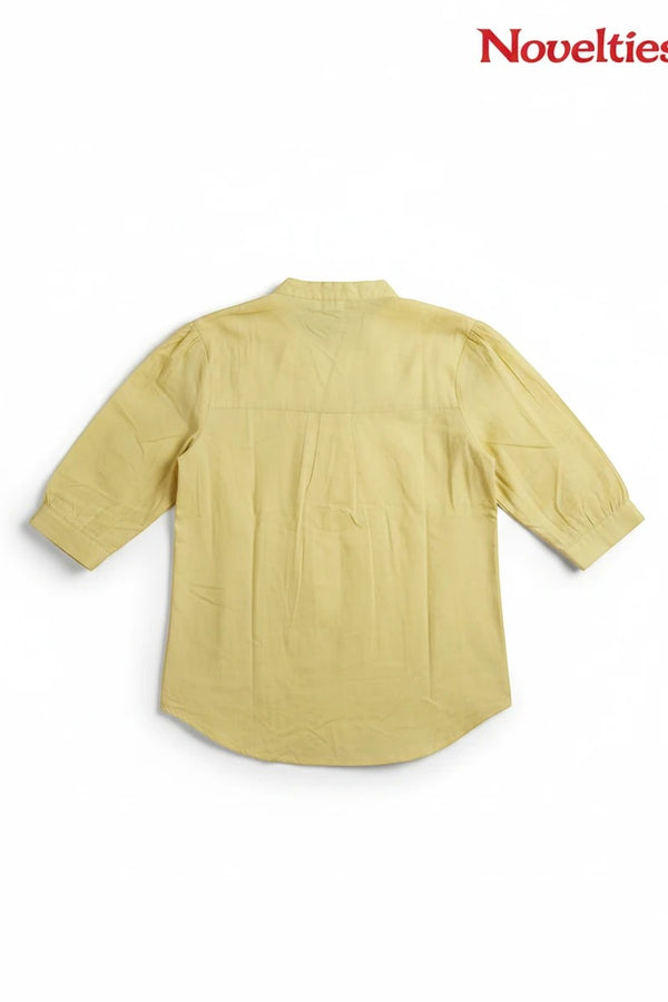 Embroidered Button Down Casual Blouse