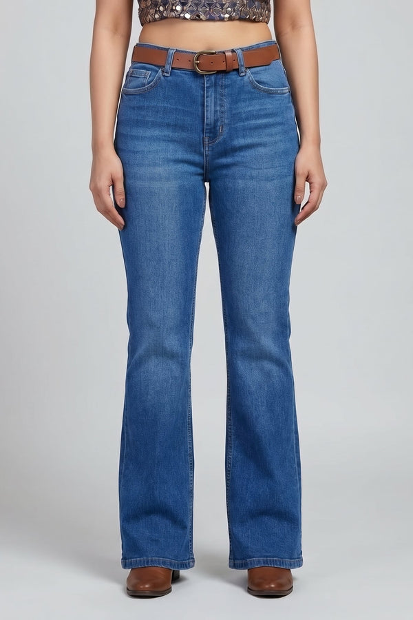 Mute Boot Cut Jeans - Stone Blue