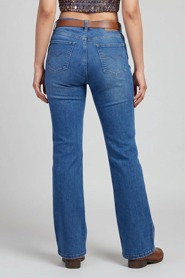 Mute Boot Cut Jeans - Stone Blue