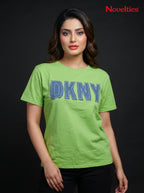 DKNY Graphic Appliqué Round Neck Cotton T-Shirt