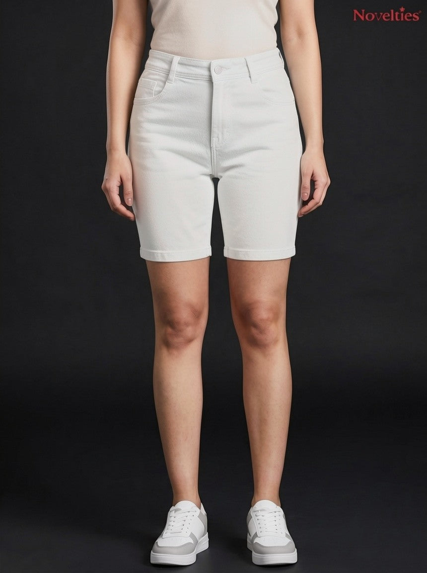 Washed Denim Bermuda Short*