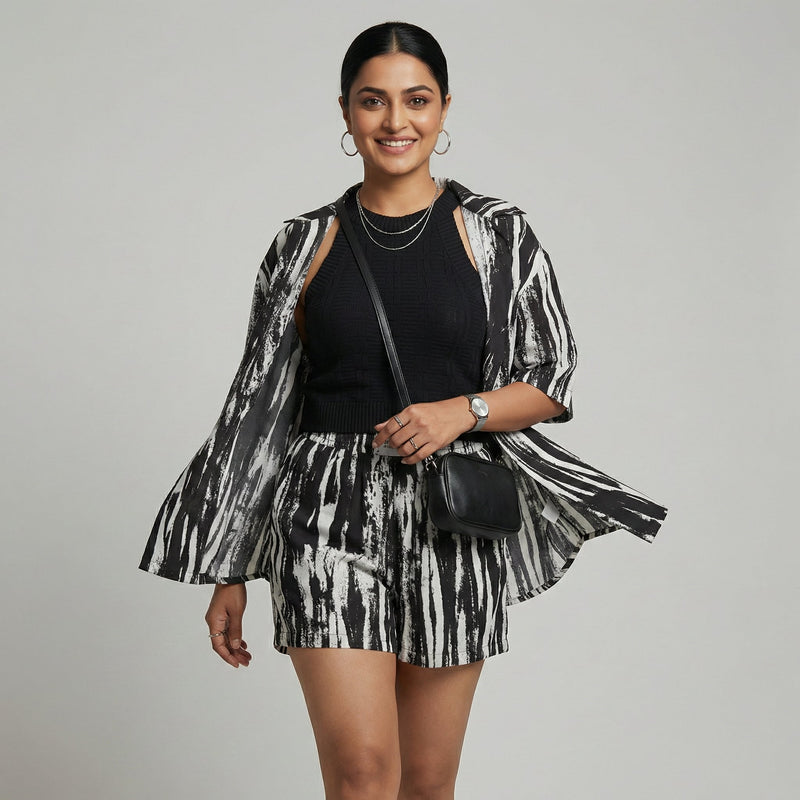 Monochrome Brushstroke Co-ord Set