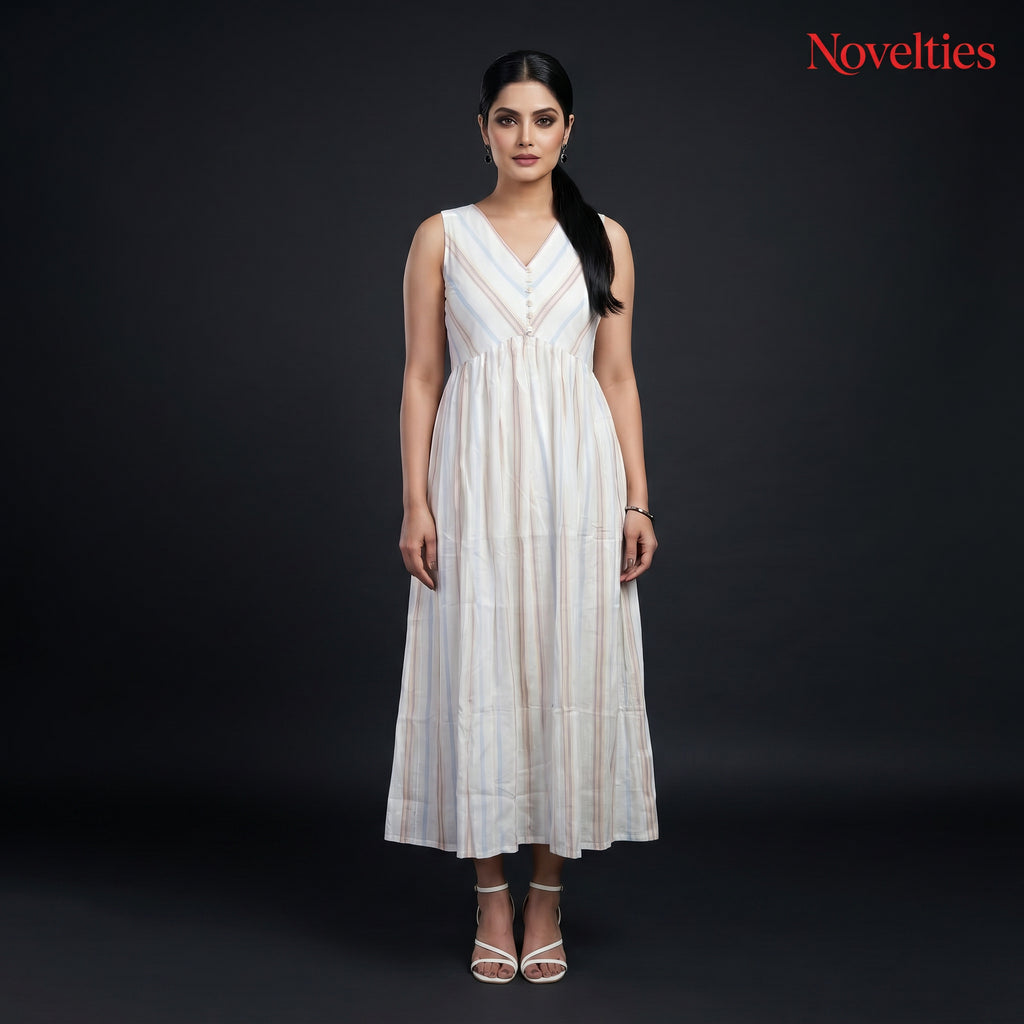 Ivory Tiered Maxi Dress