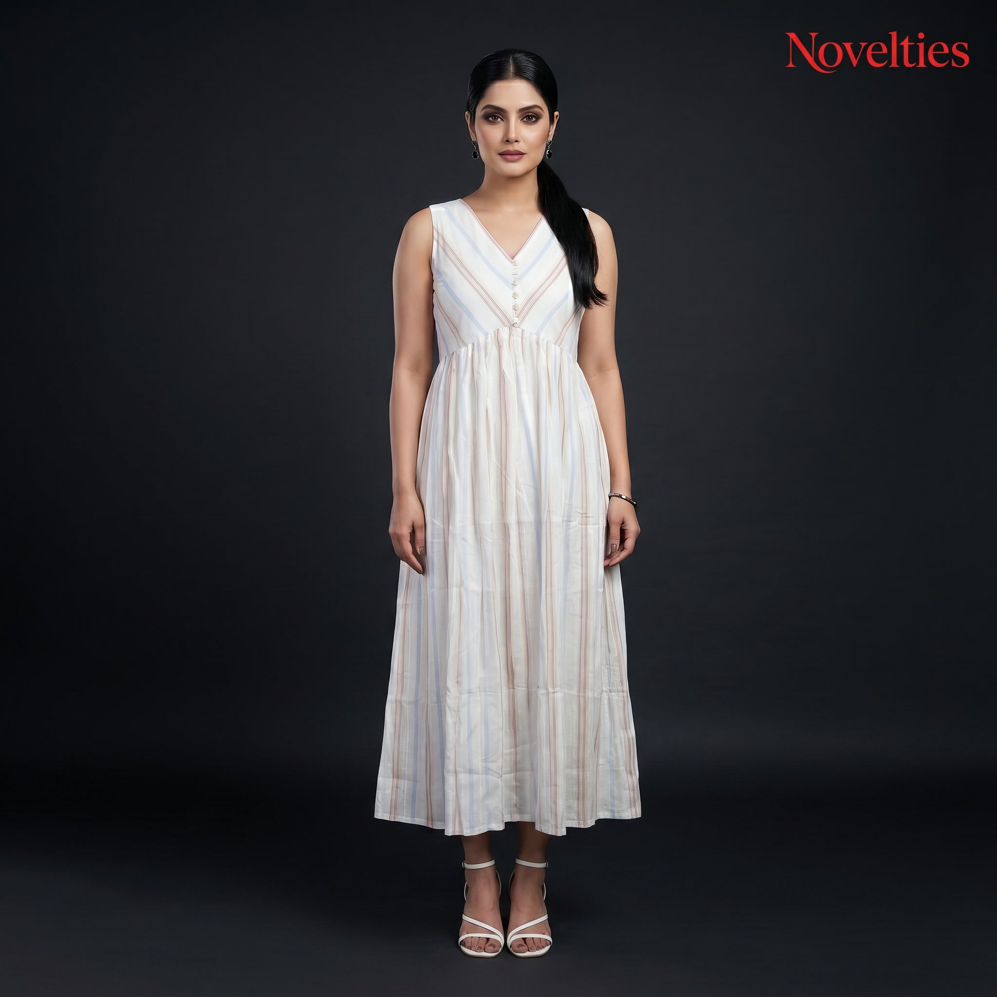 Ivory Tiered Maxi Dress